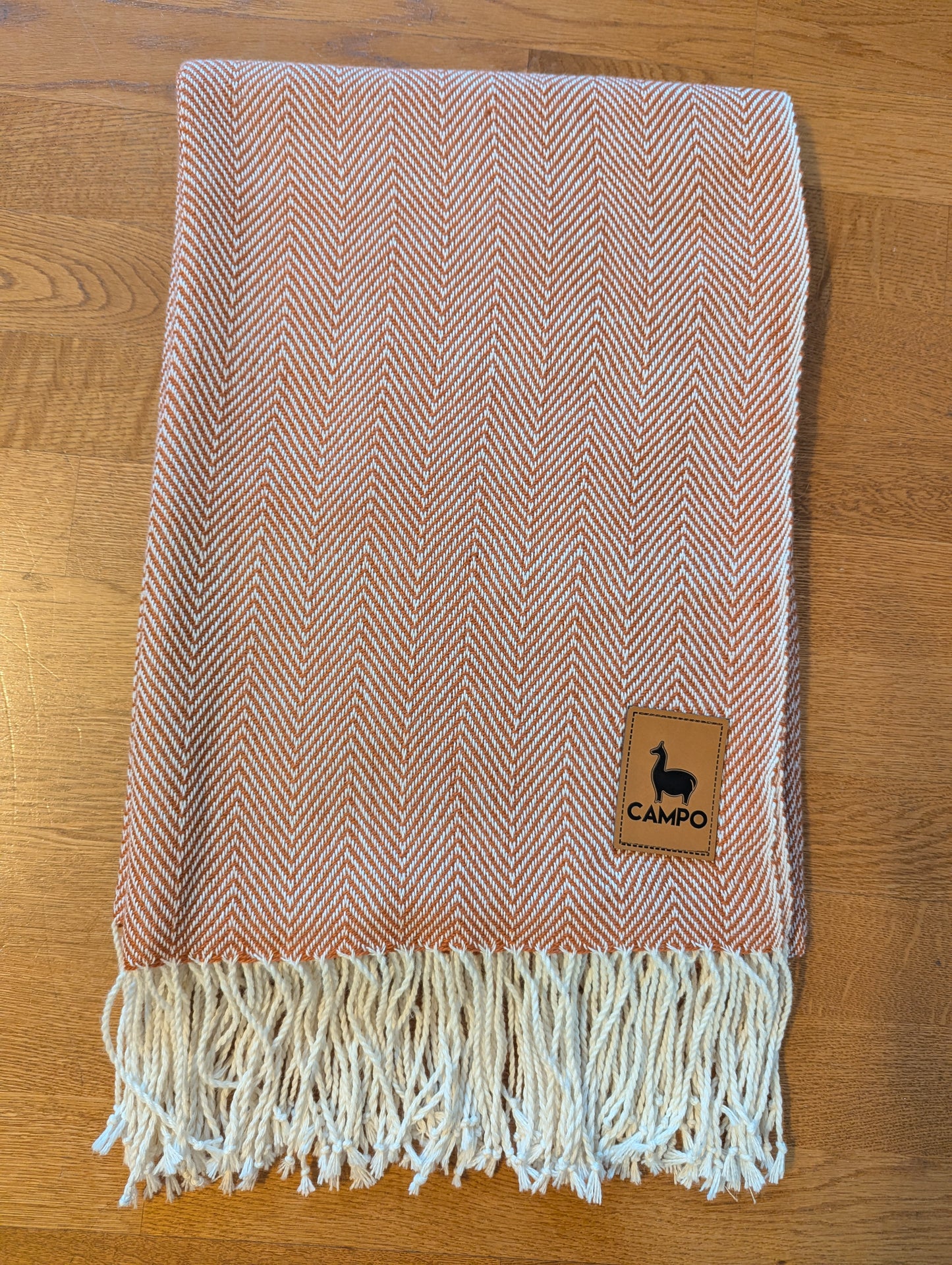 100% Alpaca Sarga Hand Loomed Throw Blanket