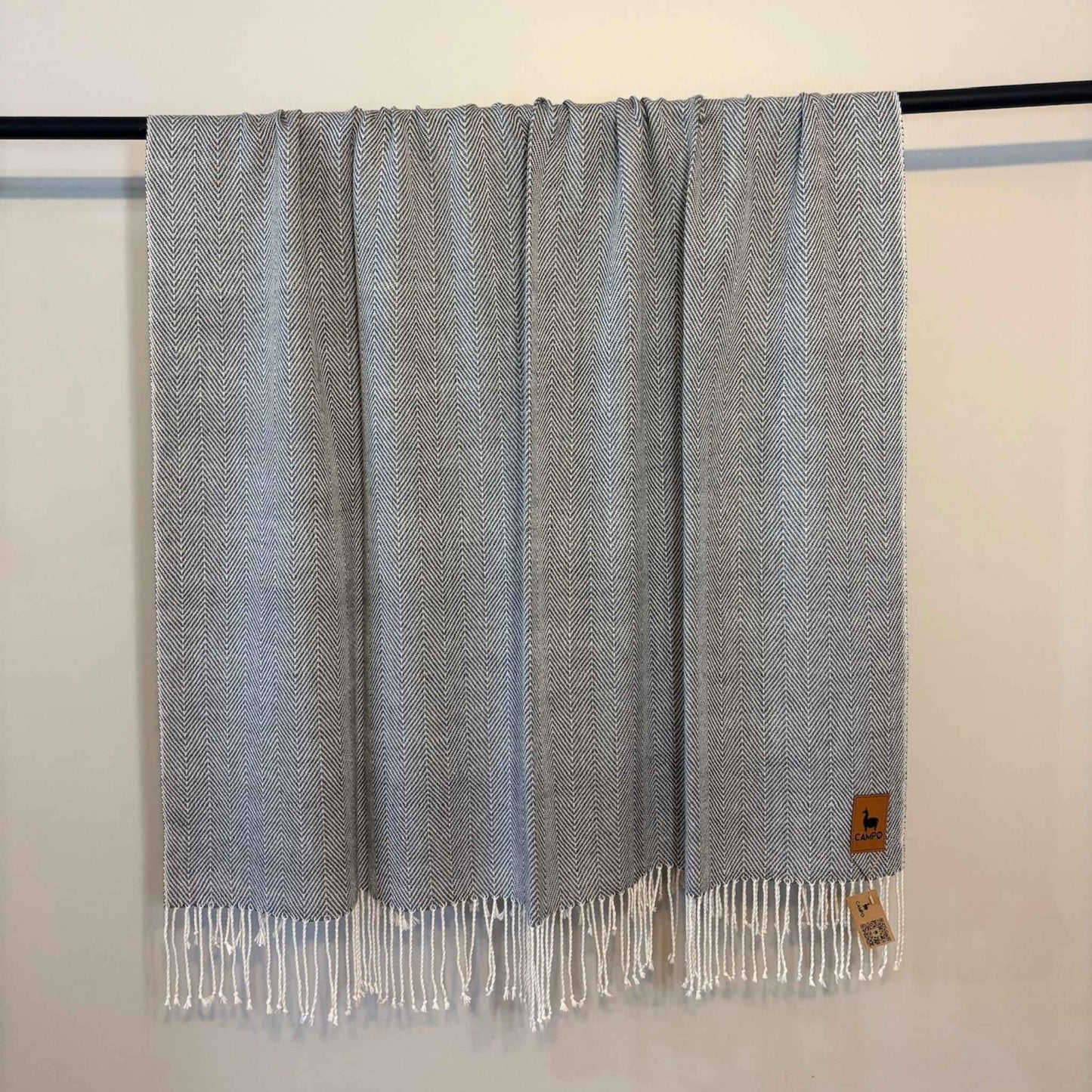 100% Alpaca Sarga Hand Loomed Throw Blanket