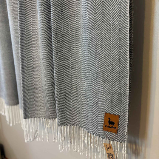 100% Alpaca Sarga Hand Loomed Throw Blanket