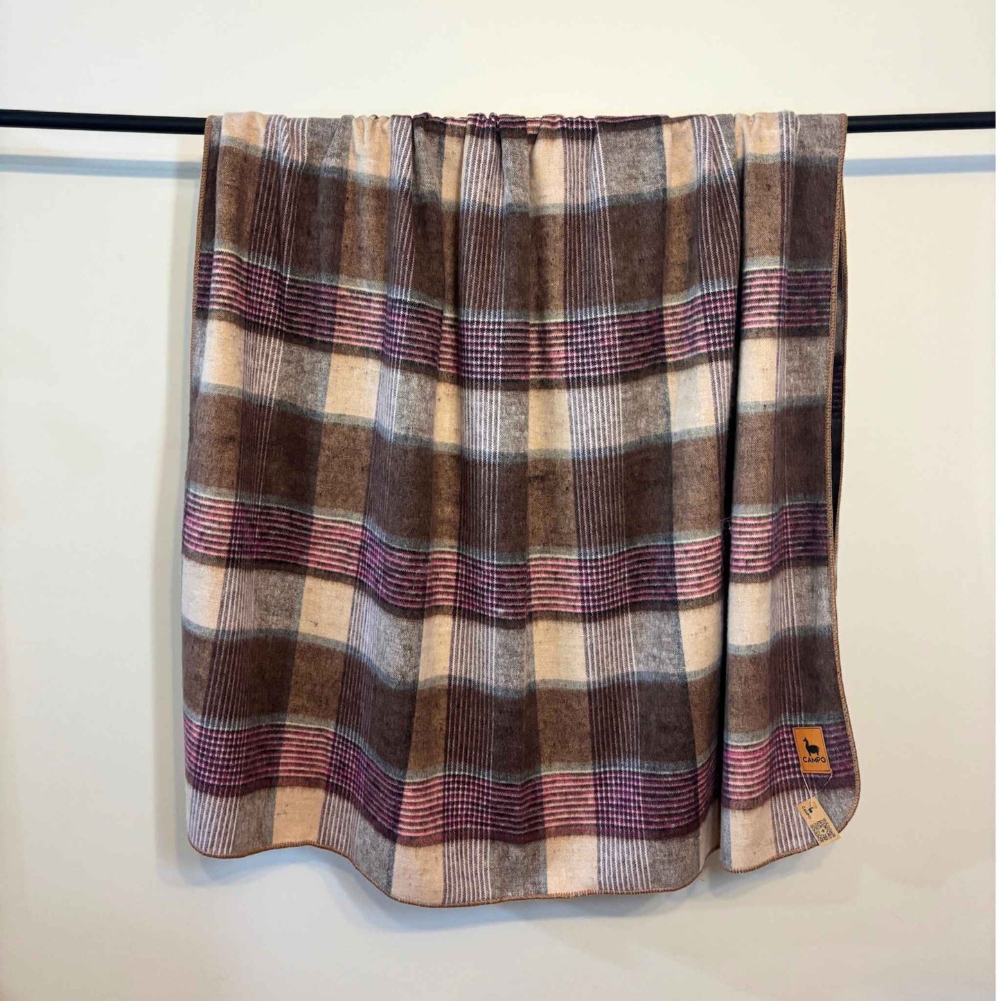 Classic Plaid Alpaca Blend Blanket