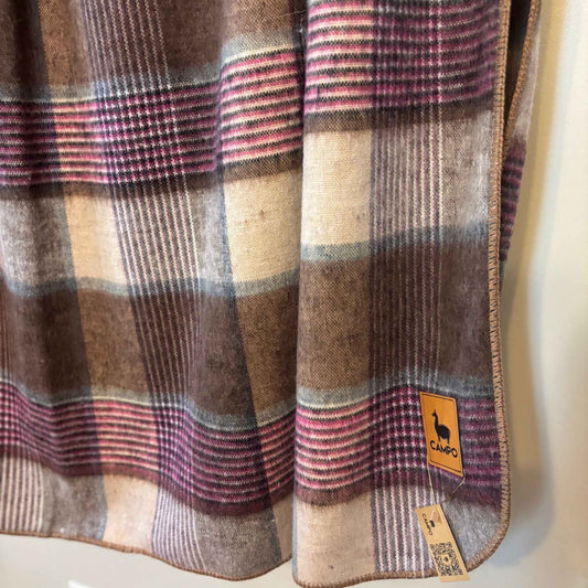 Classic Plaid Alpaca Blend Blanket