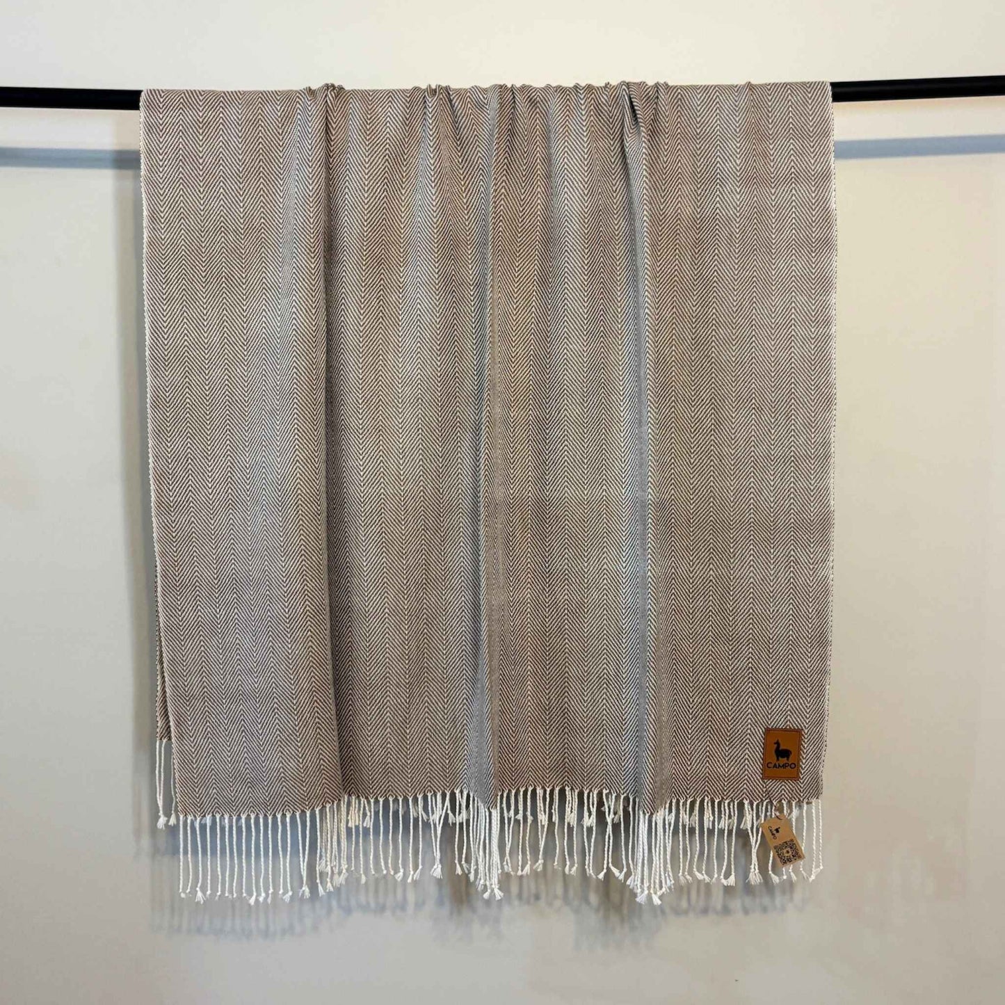 100% Alpaca Sarga Hand Loomed Throw Blanket