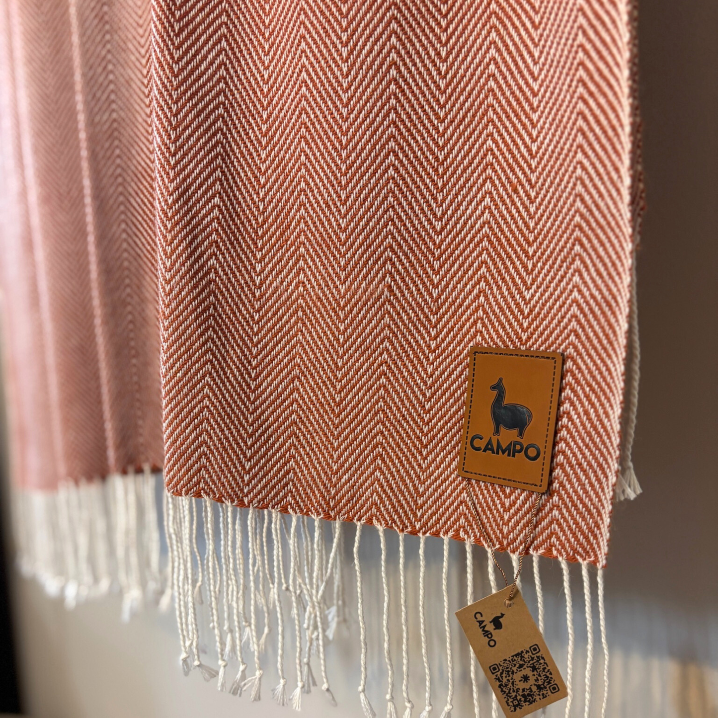 100% Alpaca Sarga Hand Loomed Throw Blanket