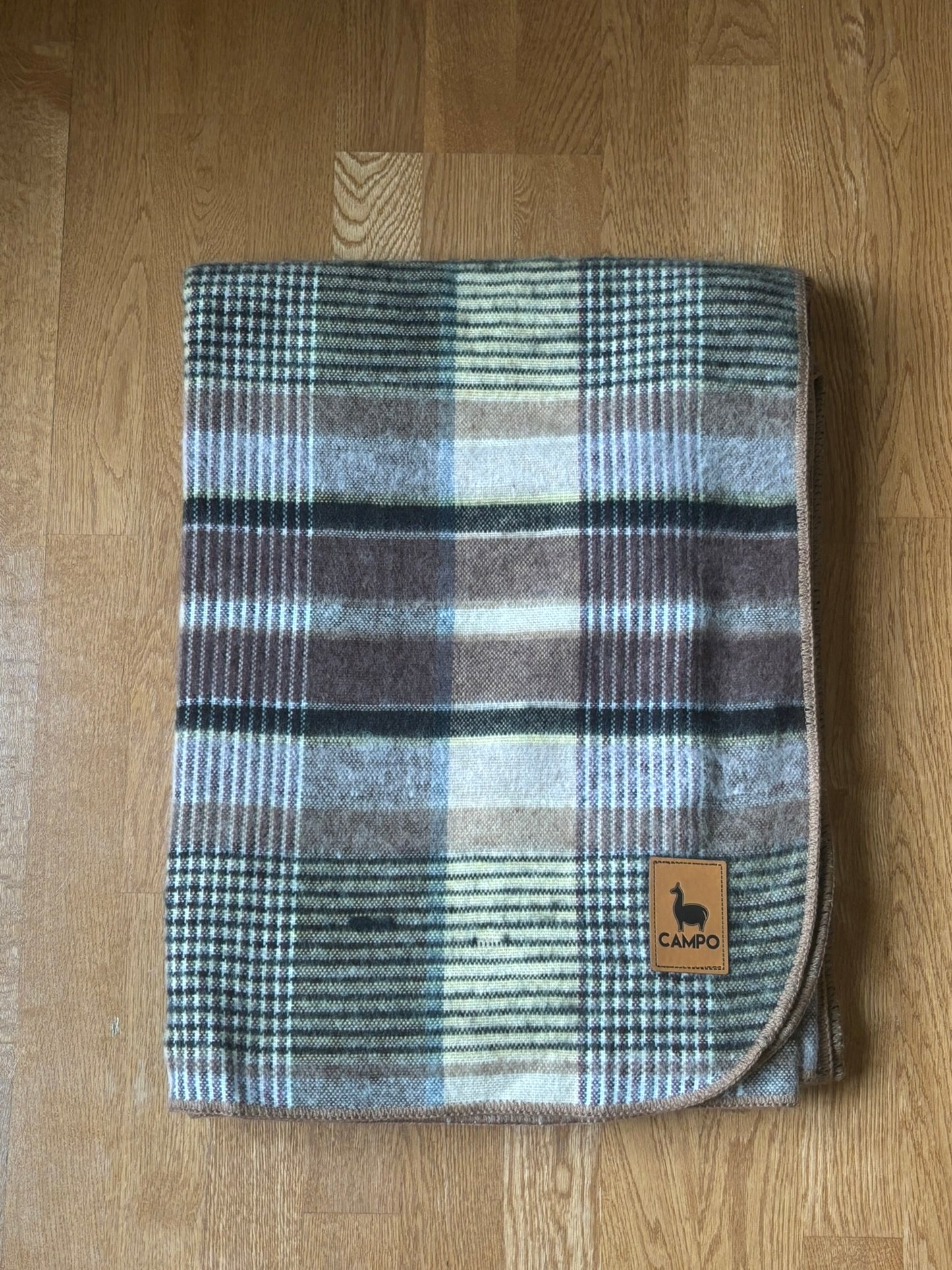 Classic Plaid Alpaca Blend Blanket