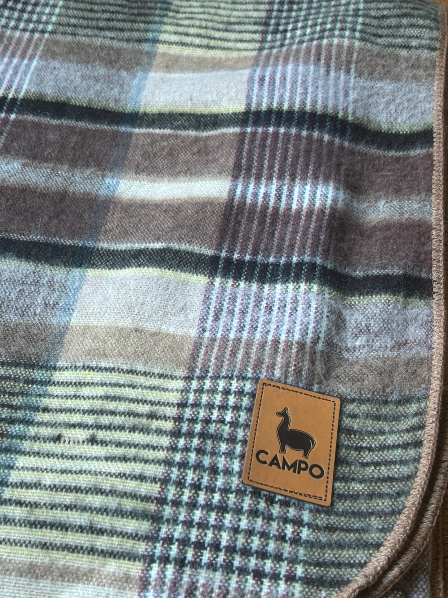 Classic Plaid Alpaca Blend Blanket