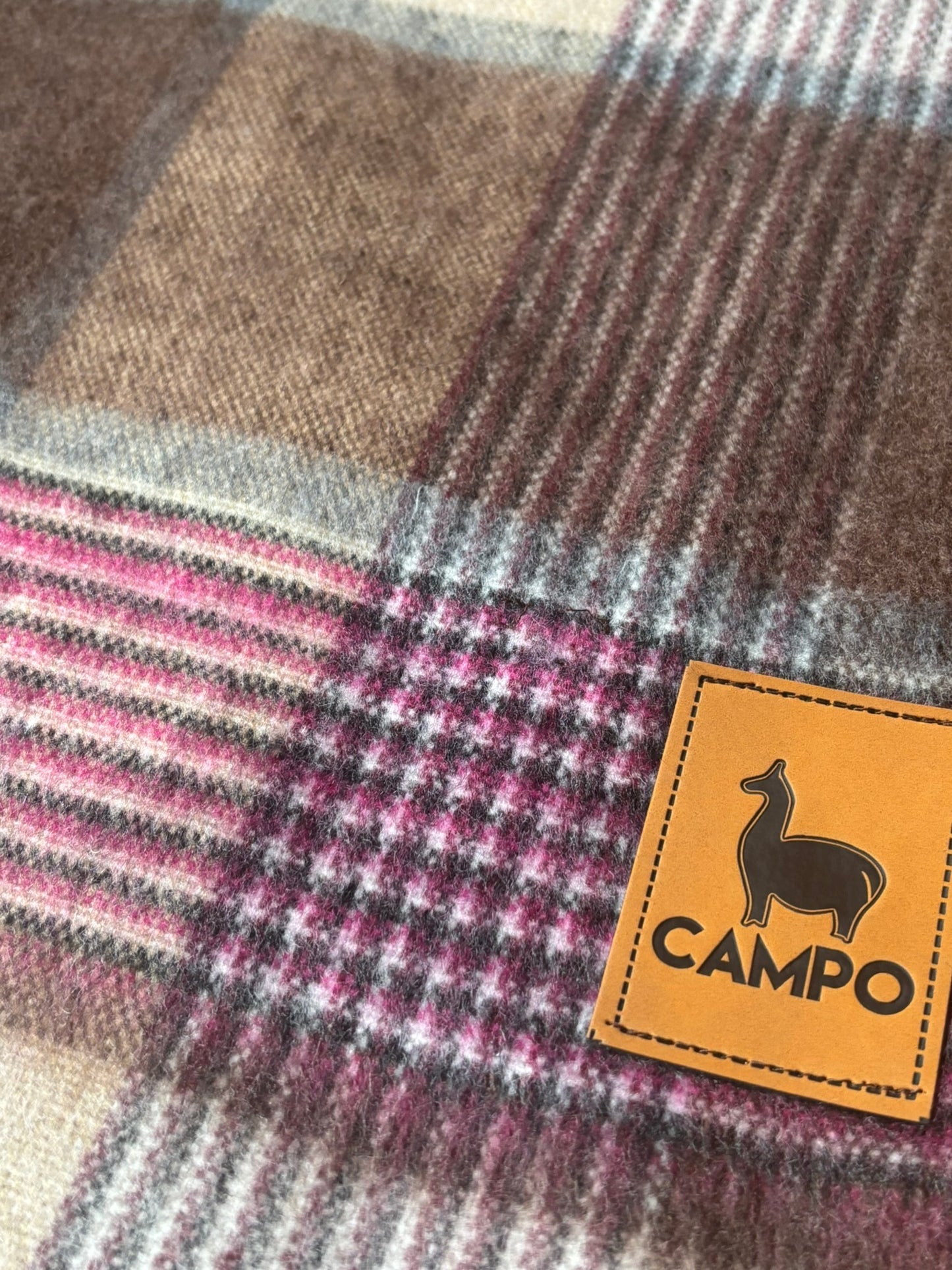 Classic Plaid Alpaca Blend Blanket