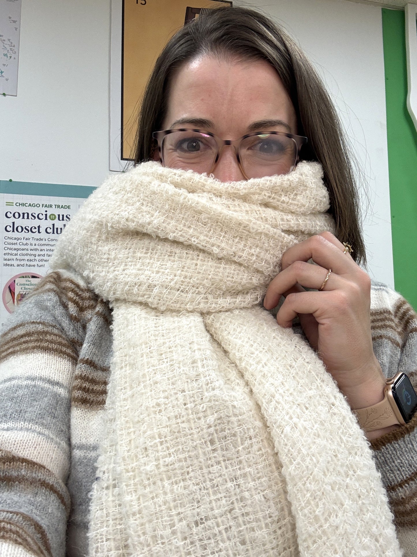 Baby Alpaca Hand Woven Boucle Blanket Scarf