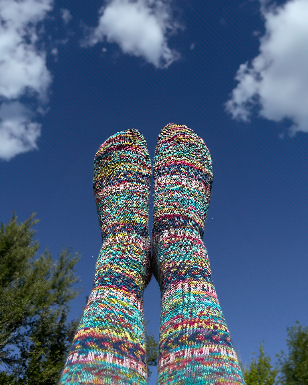 Alpaca Socks - Fair Isle Degas
