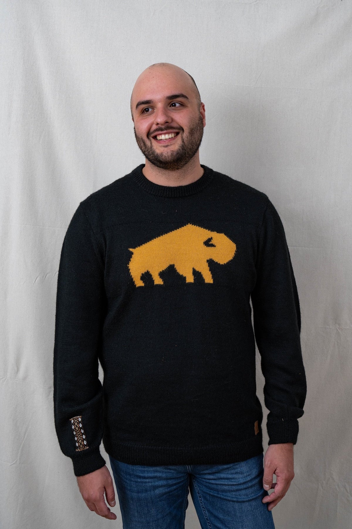 Buffalo Alpaca Sweater - Black