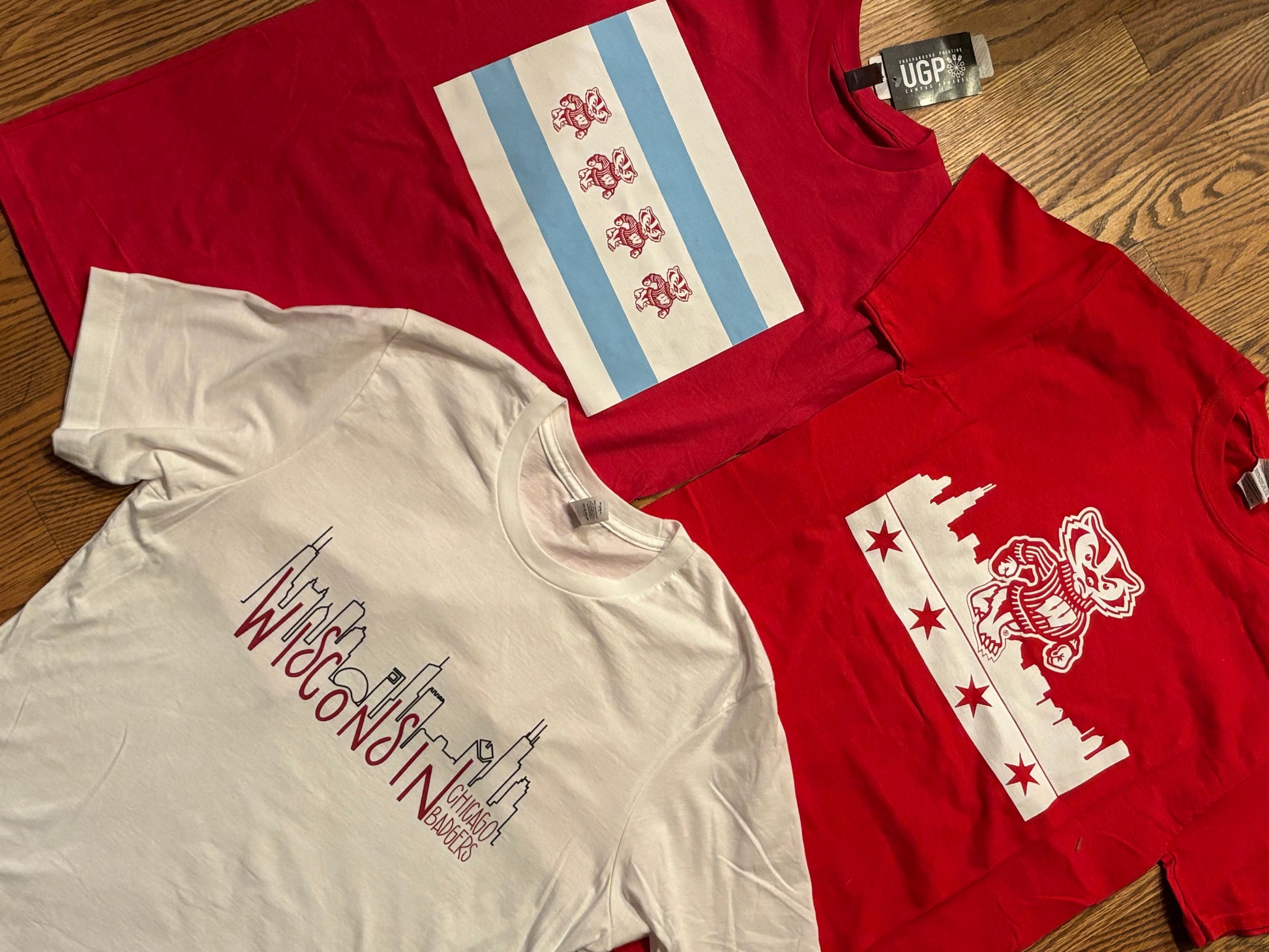 Collection of Chicago Badgers T-Shirt by Campo Alpaca made from soft, breathable cotton with bold Chicago Badgers graphic.