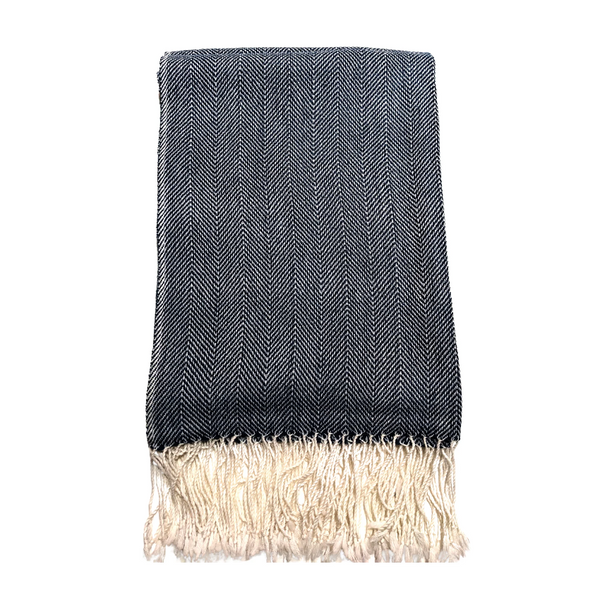 A collection of three hand-loomed throw blankets in blue, red, and beige, each featuring a traditional Peruvian Sarga pattern.