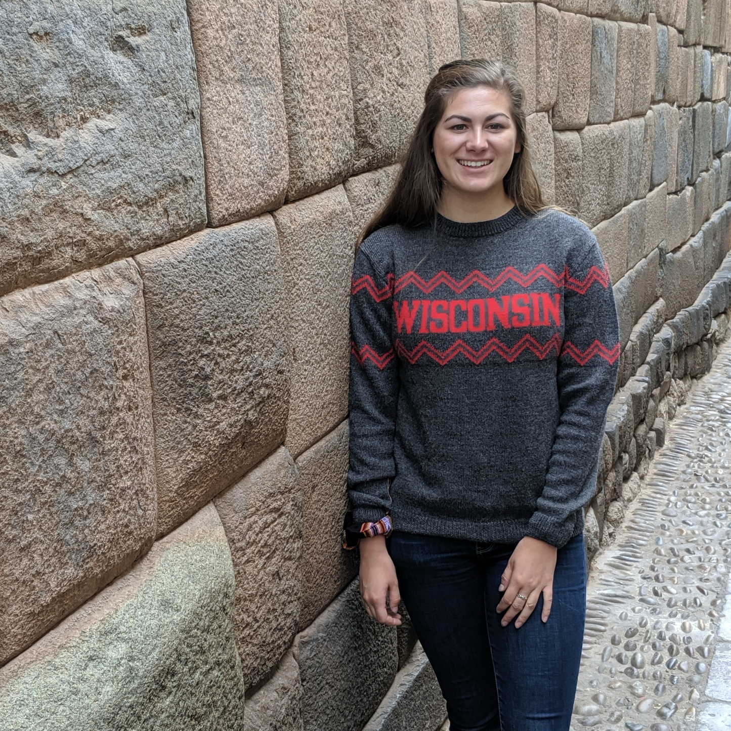 Wisconsin Crew Neck Alpaca Sweater