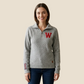 Wisconsin Quarter Zip-Up Alpaca Sweater - Vintage W (WS)