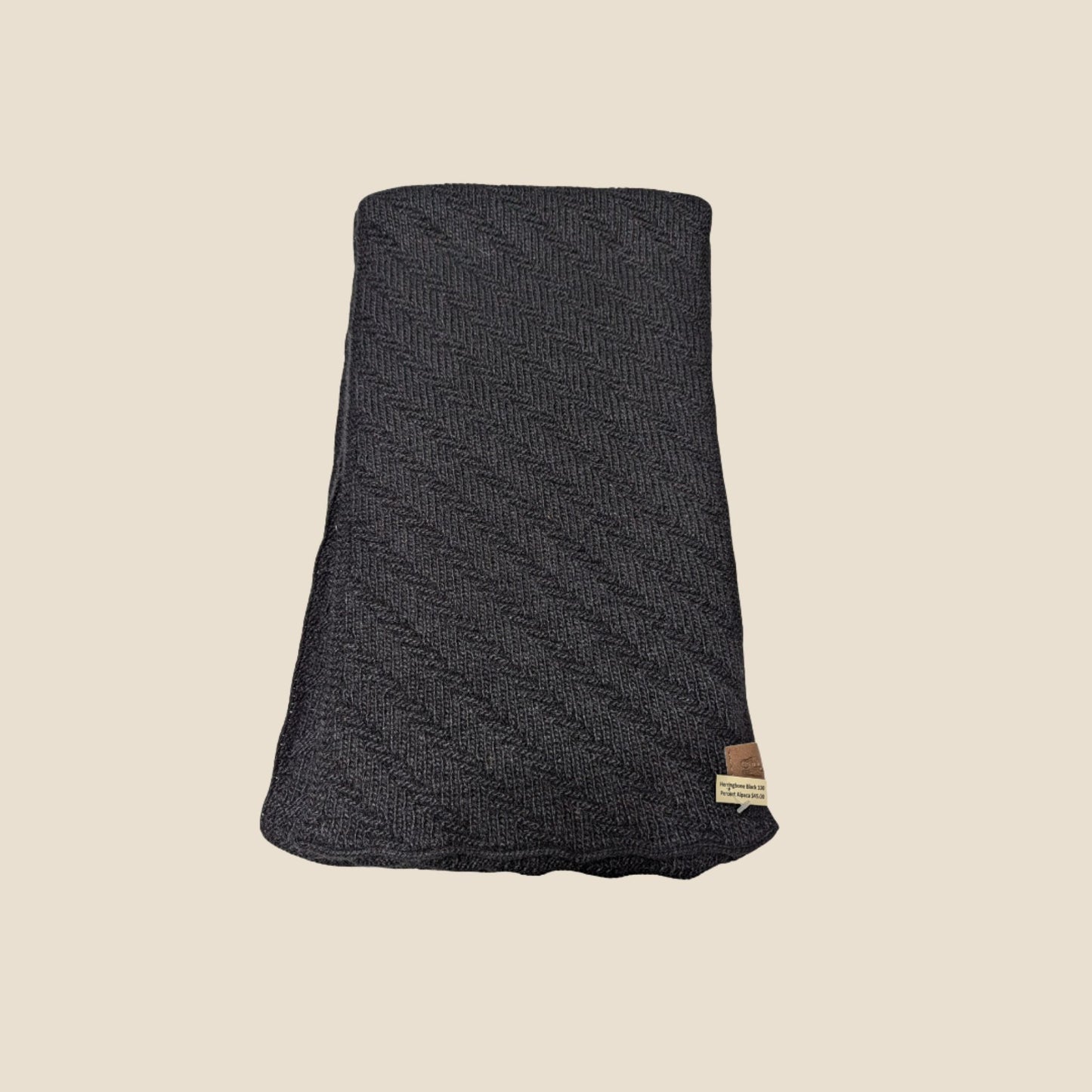 Herringbone Knit Scarf  Alpaca