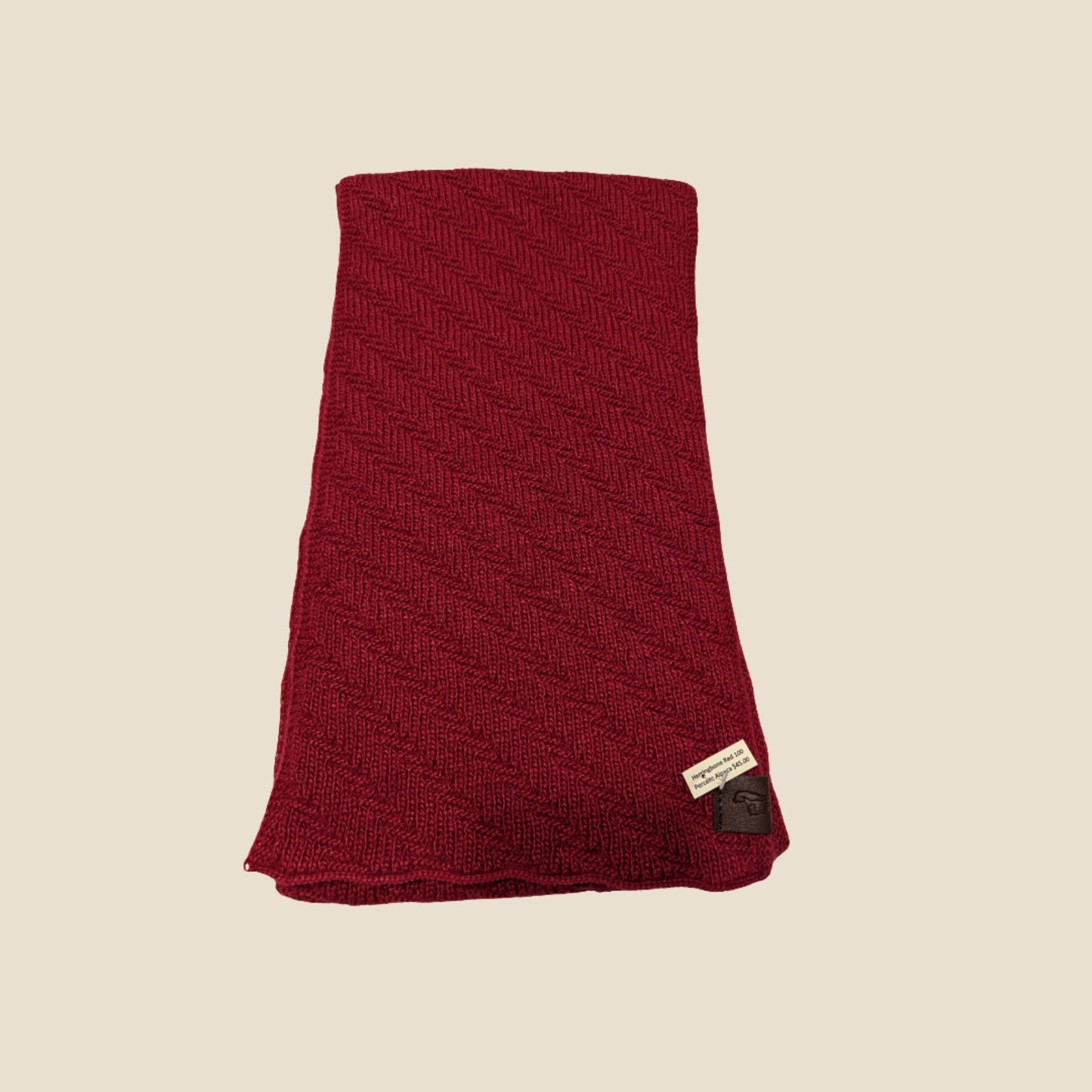 Herringbone Knit Scarf  Alpaca