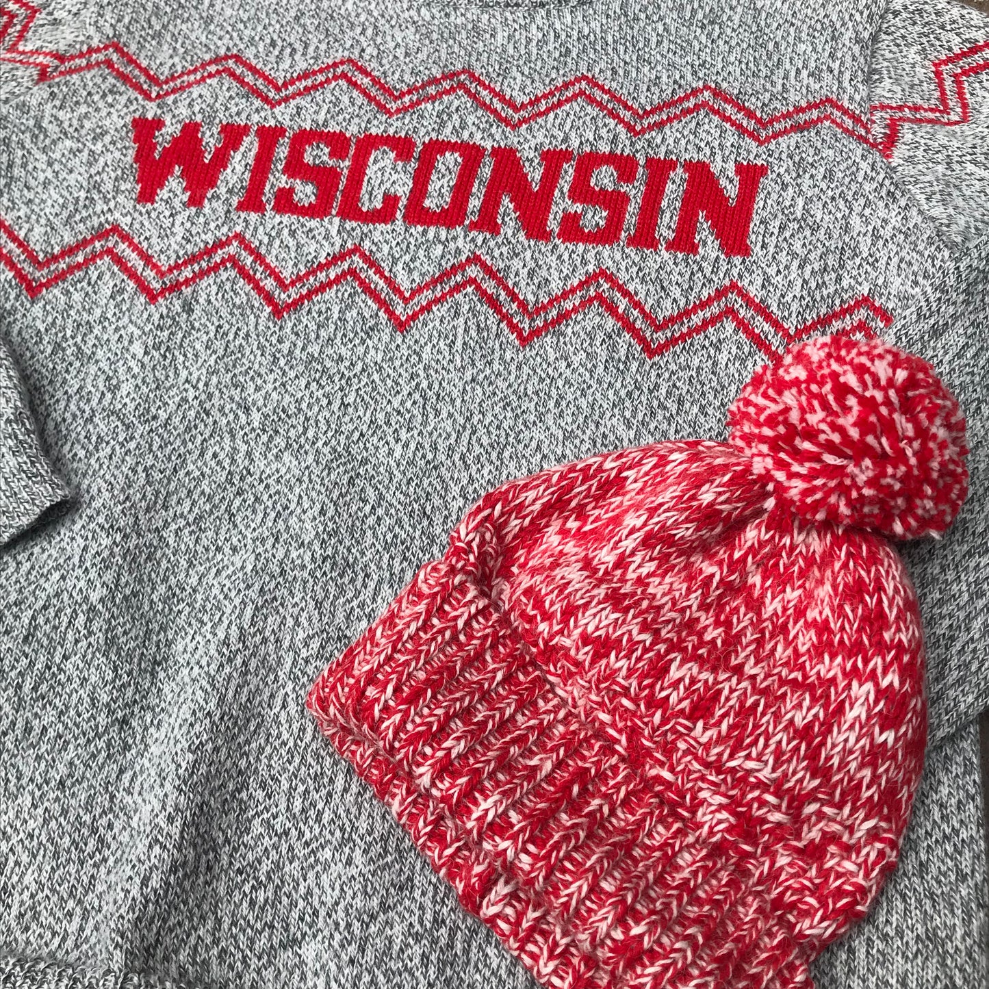 Wisconsin Alpaca Crew Neck Sweater - Salt & Pepper