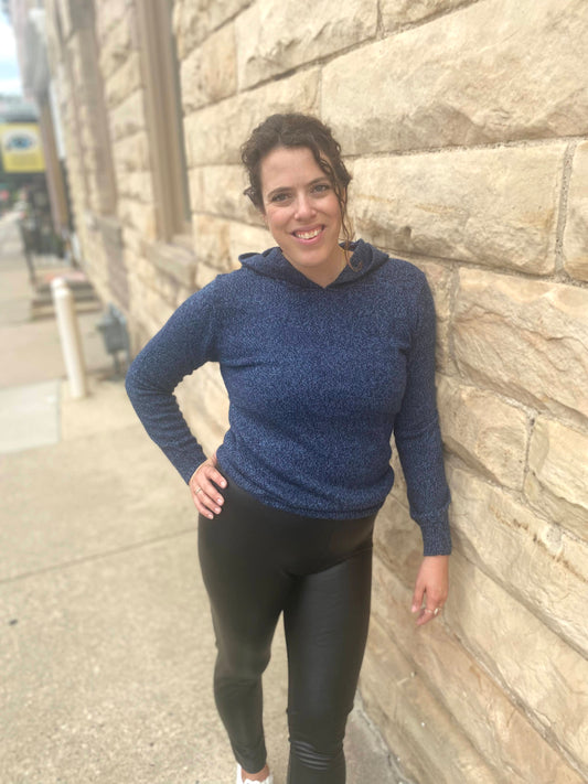 Alpaca Hoodie - Blue