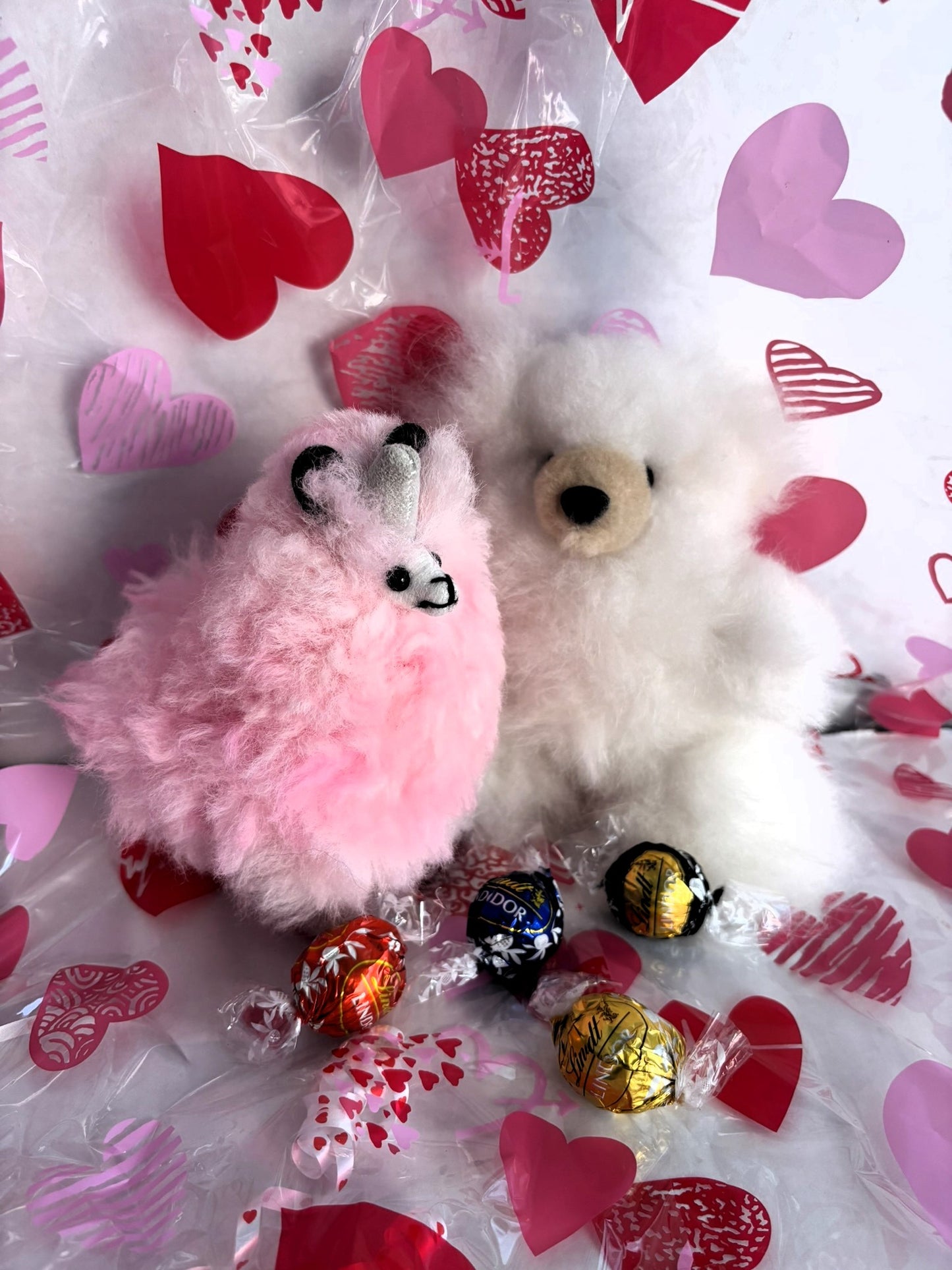 Valentine's Alpaca-Corn Fluffy + Chocolates Gift Bag