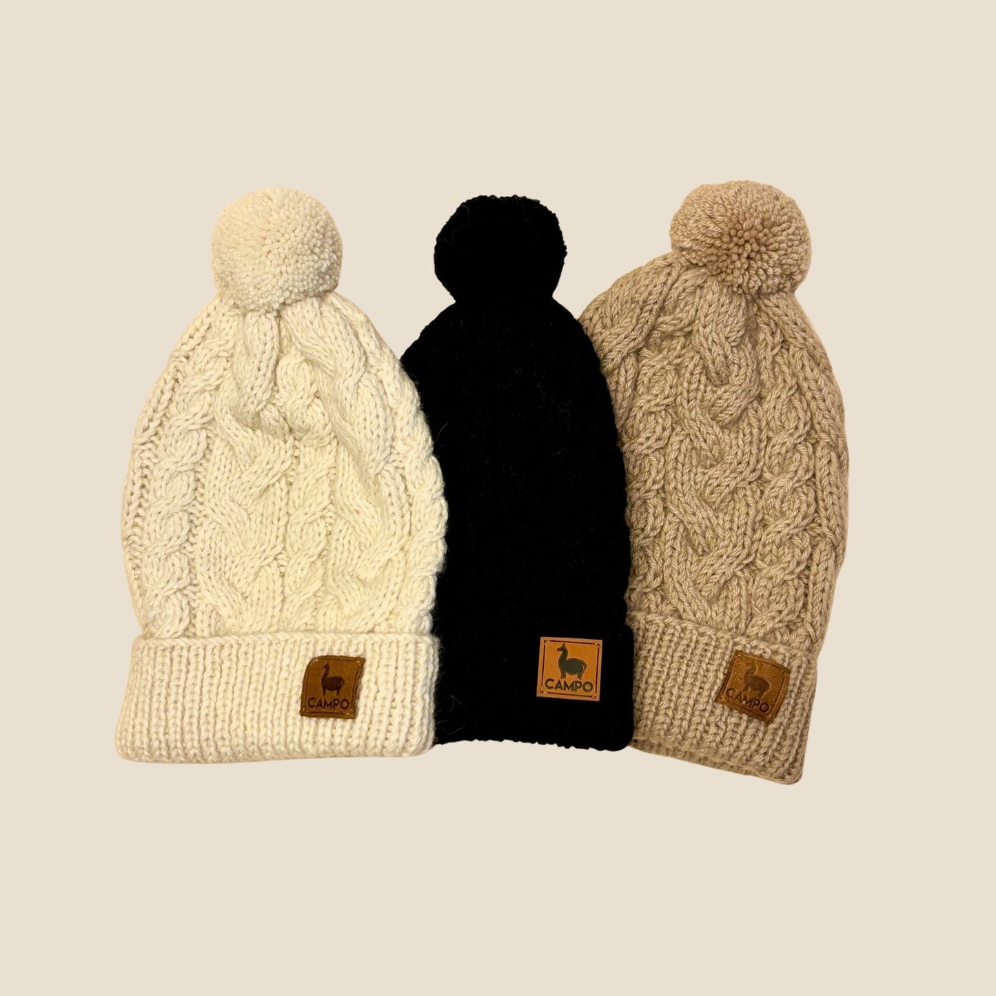 White, Black and Tan Indecita beanies