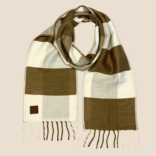 Percy Scarf - Handwoven Alpaca Scarf Silver and gold