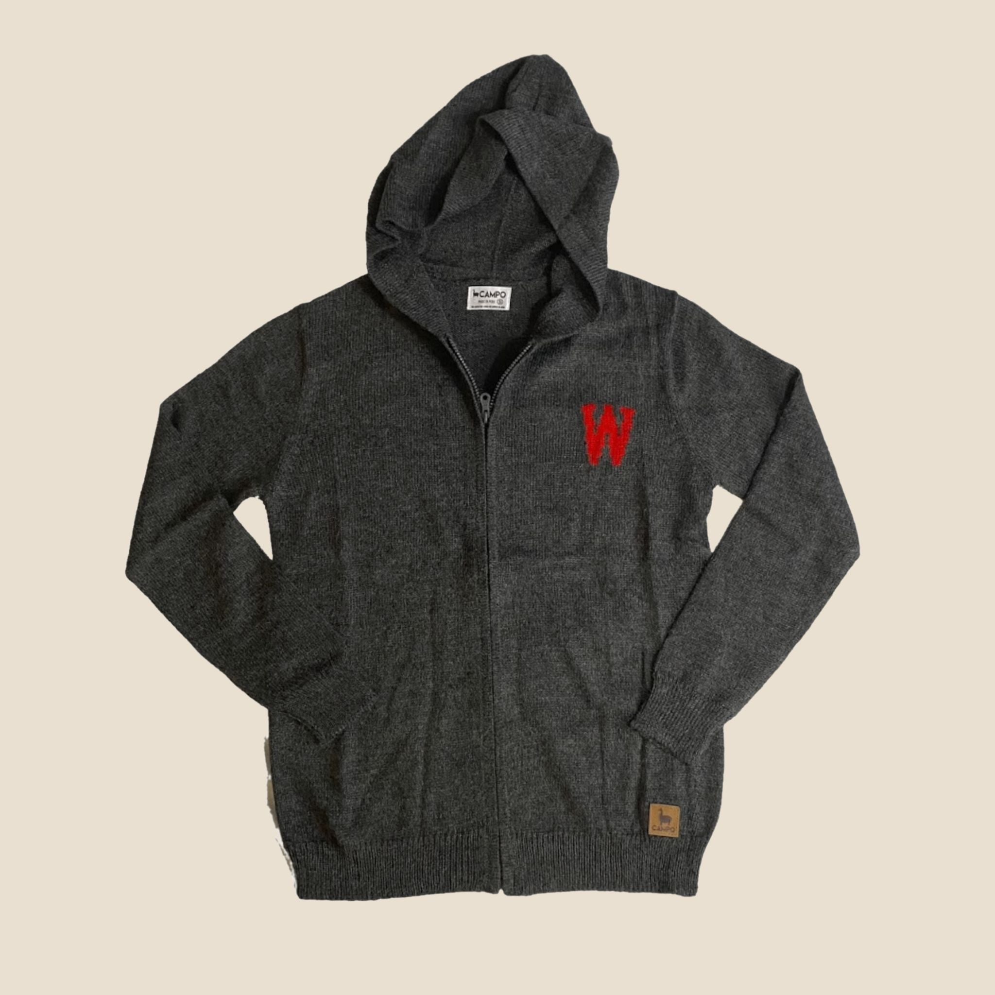 Wisconsin Alpaca Zip-Up Hoodie - Dark Gray – Campo Alpaca
