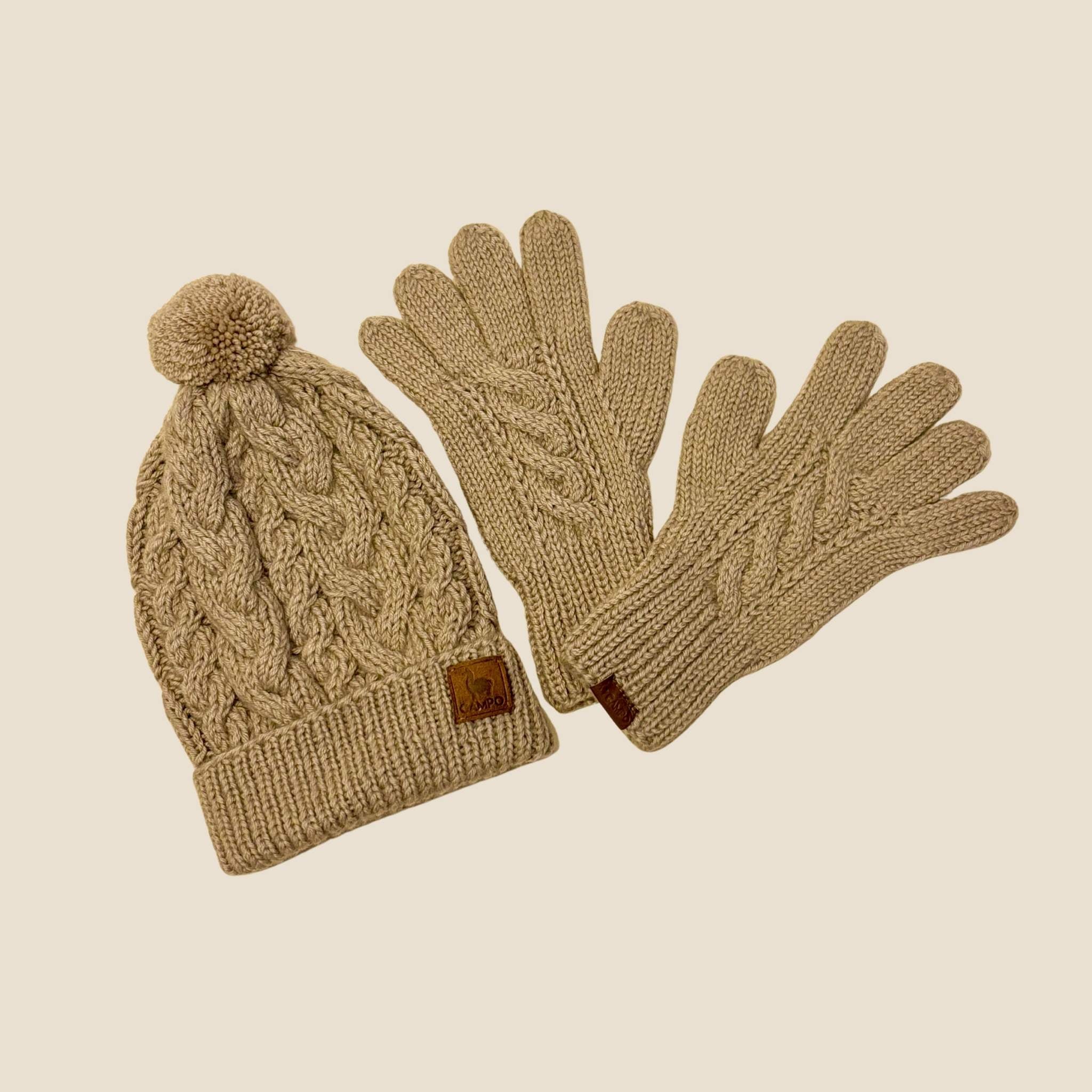 chiiiibag チーバッグKnit Beanie ベージュ Alpaca Cable Knit Beanie - 100% Baby Alpaca – Campo Alpaca