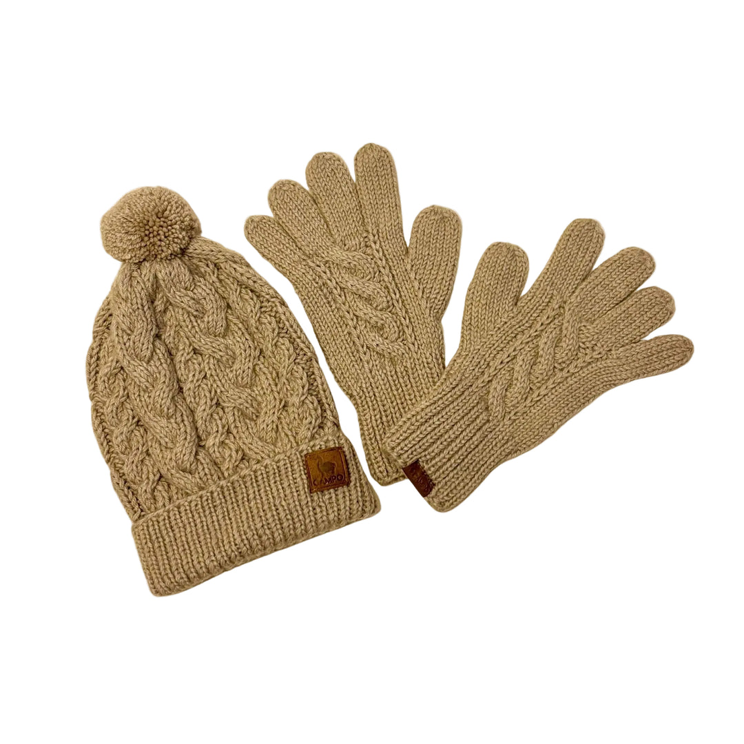 Micaela Greg Pale Yellow Baby Alpaca Blend Ribbed Knit Cuffed‎ Beanie Hat Peru Alpaca Cable Knit Beanie - 100% Baby Alpaca – Campo Alpaca main image 3