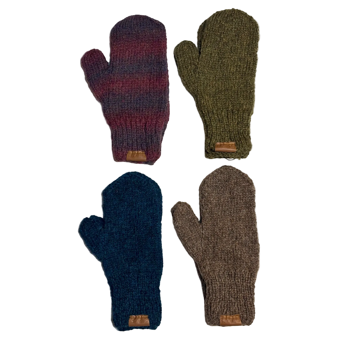 Mittens - Alpaca Wool - Handknit Solid (WS)