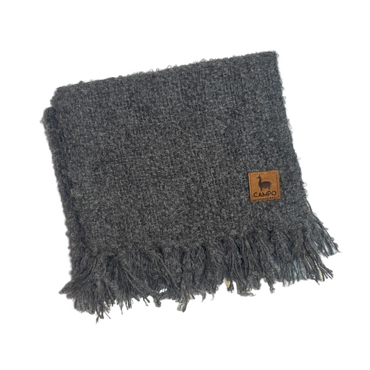 Handwoven Boucle Scarf - Solid Color