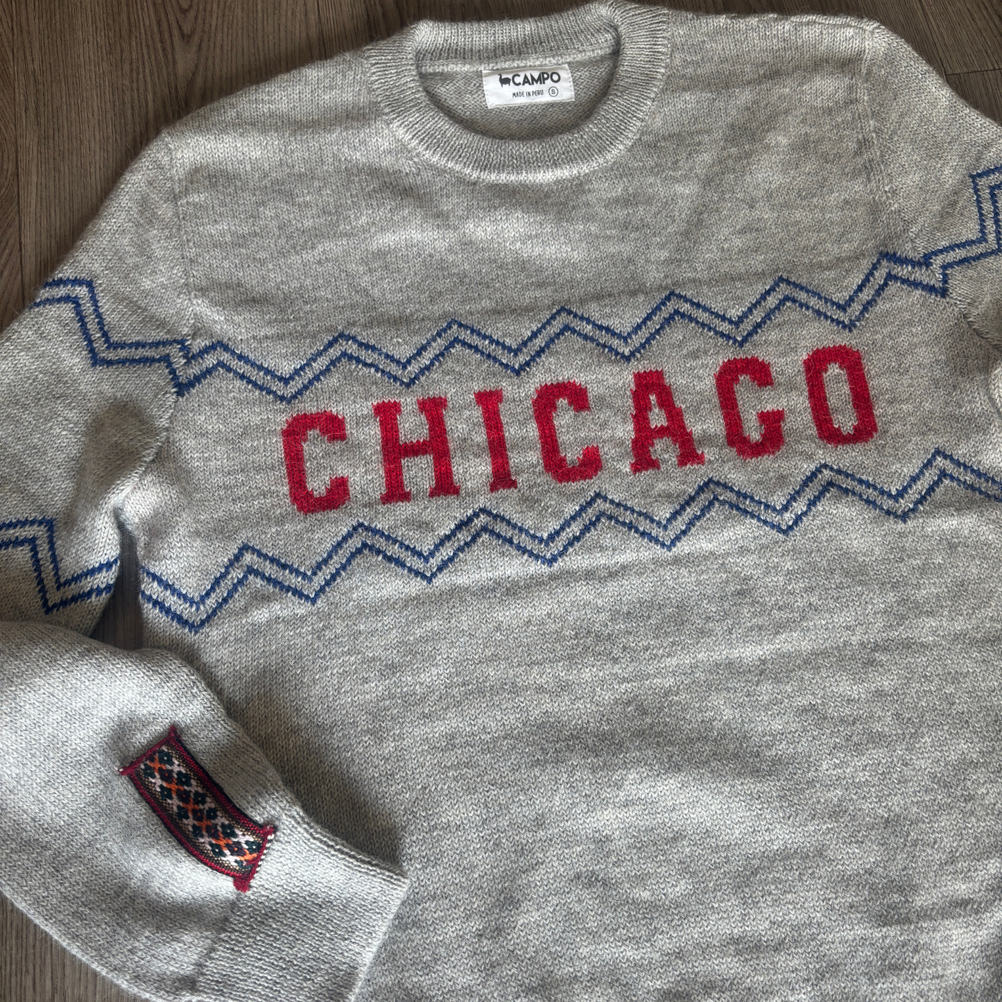 Chicago Alpaca Crew Neck Sweater - Light Gray