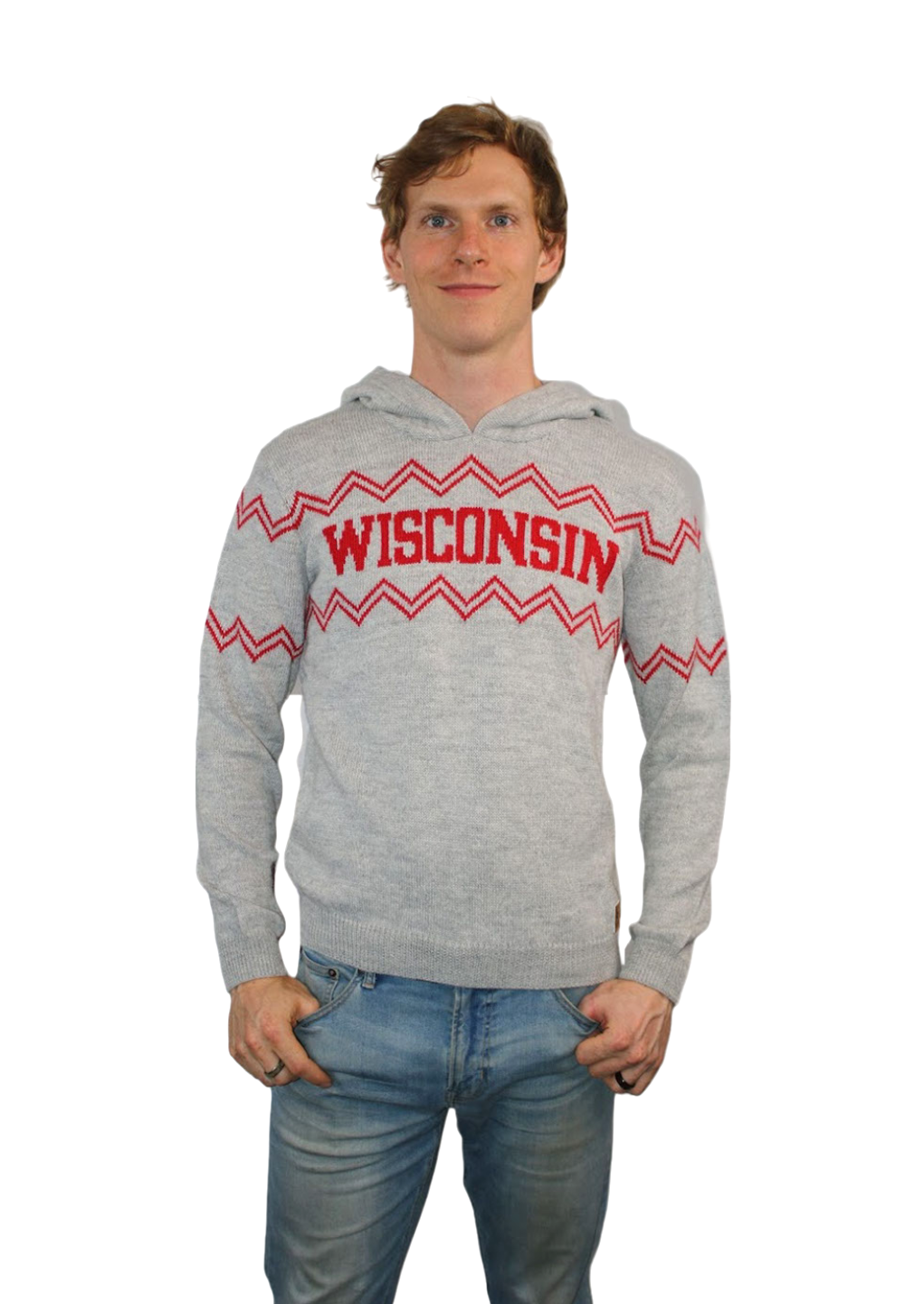 Wisconsin Alpaca Hoodie - Light Gray