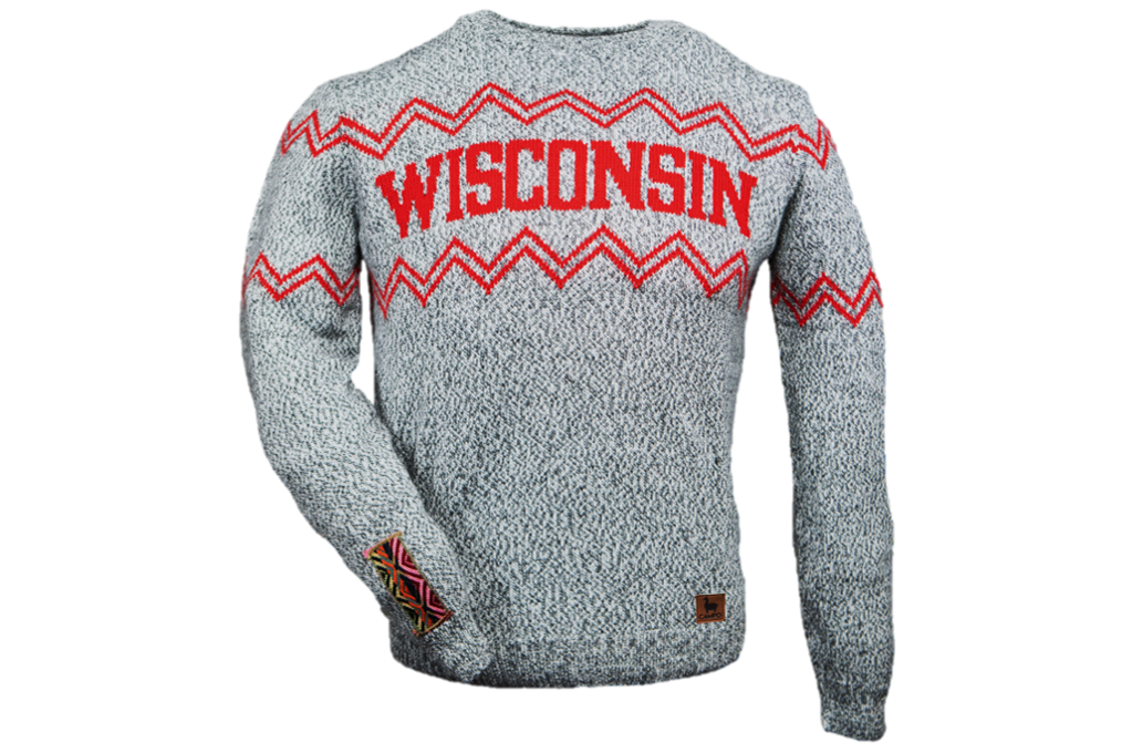 Salt and Pepper Wisconsin Alpaca Crew Neck Sweater