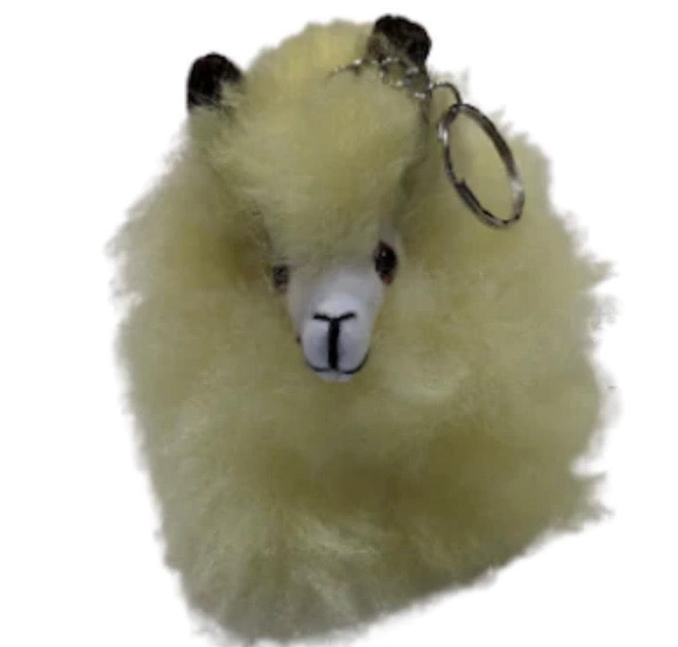 Alpaca Pom Pom Keychain