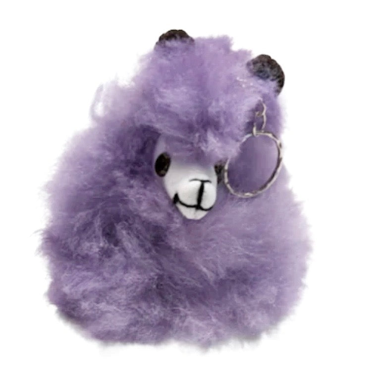 Alpaca Pom Pom Keychain